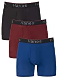 Hanes Total Support Pouch Men's Boxer Briefs Pack, Anti-Chafing, Moisture-Wicking Underwear, Odor Control (Reg or Long Leg)