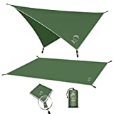Grassman Camping Tarp Under Tent Waterproof Footprint with Carrying Bag, Hiking Survival Gear Ultralight Hammock Rain Fly