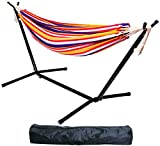 BalanceFrom Double Hammock with Space Saving Steel Stand and Portable Carrying Case, 450-Pound Capacity