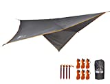 Ryno Tuff Hammock Rain Fly - Camping Tarp 10x10 Foot, The Tent Tarp is Waterproof Rated at 3000MM - Hammock Tarp Includes Aluminum Stakes and Guy Lines. Ultralight and Ultra-Durable