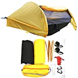 HongXingHai 3 in 1 Hammock with Mosquito Net and Rain Fly Outdoor Hammocks Tents for Camping Backpacking Hiking (Orange, L)
