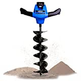 Landworks Earth Auger Power Head Steel 6' Inch x 30' Inch Bit Heavy Duty Electric Cordless Lithium Ion Battery for Earth Burrowing Drilling Post Hole Digging (Earth Auger 6' Inch Set)