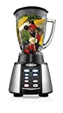 Oster Reverse Crush Counterforms Blender, with 6-Cup Glass Jar, 7-Speed Settings and Brushed Stainless Steel/Black Finish - BVCB07-Z00-NP0