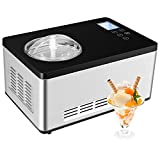COSTWAY Ice Cream Maker, 2.1-Quart Automatic Countertop Ice Cream Machine with LCD Digital Display, Built-in Compressor, Timer Control, Mixing Bowl, Electric Fruit Yogurt Machine