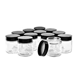 Hoa Kinh 4Ounce Glass Jars with Lids, 12 Pack Mini Glass Jars, Round Set Glass Jars Canning Storage Jars Containers for Storing Lotions, Powders, and Ointments