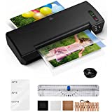 Laminator Machine with 30 Laminating Sheets, 9-Inch Hot Cold Thermal Laminator, 5-in-1 A4 Desktop Laminating Machine with Paper Trimmer/Corner Round/Photo Frames Set, Laminator for School Home Office