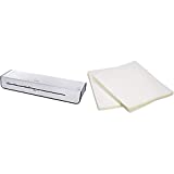 Amazon Basics 12-Inch Thermal Laminator Machine & Clear Thermal Laminating Plastic Paper Laminator Sheets - 9 Inch x 11.5 Inch, 200-Pack