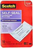 Scotch Self-Sealing Laminating Pouches, Business Card Size, 2 Inches x 3.5 Inches, 10 Pouches (LS851-10G)