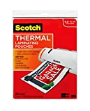 Scotch Thermal Laminating Pouches, 8.9 x 11.4-Inches, 3 mil thick, 20-Pack (TP3854-20),Clear