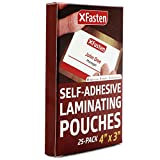 XFasten Self-Sealing Laminating Pouches Business Card Size, 9.5 Mil and Hard Self Laminating Business Cards Pouch (Pack of 25)