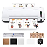 5-in-1 Laminator Machine, 90S Rapid Warm-Up & 9' Max Width & 400MM/Min, Cold Thermal Laminator, A4/A5/Card Laminating Pouches, Trimmer Corner Rounder Photo Clip Kit, Laminating Machine for Home Office