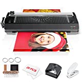 13 Inches Laminator, A3 Laminating Machine with 20 Laminating Sheets for A3/A4/A6, Thermal Laminator with Paper Trimmer and Corner Rounder for Home Office School Use