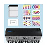 25 ID Card Kit - Laminator, Laser Teslin, Butterfly Pouches, and Holograms - Make PVC Like ID Cards