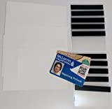 10 Teslin ID Card Kit - 1-Up Inkjet Teslin Sheets & Butterfly Pouches with 1/2' HiCo Magnetic Stripes - Makes 10 Credit-Card Size PVC Like ID Cards