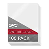 GBC HeatSeal Lamination Pouches, Crystal Clear, 100/Pack (3200403),White, 1 Pack