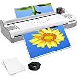 7 in 1 Laminator, Laminator Machine for A3/A4/A6, Laminator Machine with Laminating Sheets 70 Pouches for Office Home School Use,Paper Trimmer, Corner Rounder Hot &Cold System