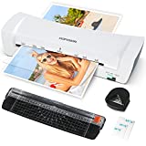 Laminator, Laminator Machine with Laminating Sheet, Thermal Laminating Machine for Home Office School Use, 9 Inches Hot Cold Laminator Machine with 30 A4/A5/A6 Pouches, Paper Trimmer, Corner Rounder