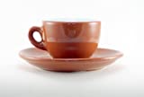 Nuova Point Sorrento Brown 6-piece Espresso Cup & Saucer Set