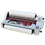 genmine Hot Cold Roll Laminator Adjustable 17’’ Digital Display Single and Dual Sided Thermal Laminating Machine Photo Laminator Film Covering Machine for Home Office Industrial Use, 110V