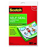 Scotch LS854SS10 Self-Sealing Laminating Sheets, 6.0 mil, 9 x 12 (Pack of 10)