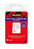 Scotch LS851G Self-Sealing Laminating Pouches, 9.5 mil, 2 7/16 x 3 7/8, Business Card Size (Pack of 25)