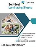 Optiazure Self-Seal Laminating Sheets 9.1'x11.8' Inches, 3mil 50Pack, Letter Size, Single Sided