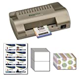 10 ID Card Kit with ML450T Laminator, Teslin ID Paper, Butterfly Pouches, and Holograms for Laser Printers