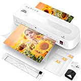 Kejector Laminator Machine, 9inch A4 Thermal Laminator Machine with Laminating Sheets 15 Pcs, 1-2 Min Fast Warm-Up, Corner Rounder, Hole Puncher, Perfect for Home Office School Use