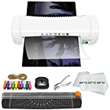 Laminating Machine for A4/A5/A6, 6-in-1 Laminator 9' Hot & Cold Portable Office Presentation Laminators 2 Minutes Warm-up Small Personal Laminate Machine with Laminating Sheets for Home School Office