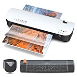 Laminator,9 Inches Small Cold/Thermal Lamination Machine Use for Home, Office or School, Personal 4-in-1 Desktop Laminater Machine 20 Pouches Sheets, Paper Trimmer Punch and Corner Rounder (New-2022)