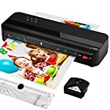 Laminator Machine, A4 Thermal Laminator Machine with 20 Laminating Pouches, 4 in 1 Portable Laminator with Paper Trimmer and Corner Rounder, 9 Inches Personal Laminator for Home School Office