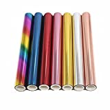 5mx19.3cm 7 Rolls Toner Reactive Foil Paper Hot Stamping Gold Red Silver Wrapping Paper for Card Making Sparkling Craftwork Scrapbooking Paper Crafts Handmade Foil by Laser Printer and Laminator