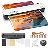 Floomp A3 13 inches Laminator, 7-in-1 Portable Machine A4/A5/A6, 2 Modes of Hot and Cold Laminating Machine, with 25 Bags of Paper, Paper Cutter and Corner Rounder, Use for Home Office School