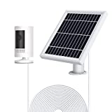 OLAIKE Solar Panel for Spotlight Cam Battery & All Stick Up Battery Cam - Waterproof Charge Continuously,5 V/3.5W(Max) Output,Includes Secure Wall Mount,3.8M/12ft Power Cable(No Include Camera),White