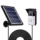 OLAIKE Waterproof Adjustable Angle Bundled with Mount Solar Panel for All-New Video Doorbell 2020 Release 2nd Gen & 1st,Doorbell Angle Mount(30 to 60 Degree),3.8M/12ft Power Cable(No Include Camera),W