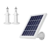 OLAIKE Bundle - 1 Pack Square Solar Panel & 2 Pack Adjustable Solar Panel Wall Mount,Compatible with All-new Video Doorbell 2020 Release 2nd Gen & 1st Gen,Weatherproof Continuous Charging -White