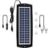 Sunway Solar Car Battery Trickle Charger & Maintainer 12V Solar Panel Power Kit Portable Backup for Car Automotive RV Marine Boat Motorcycle Truck Trailer Tractor Powersports Snowmobile Farm Equipment