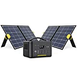 VTOMAN Expandable Solar Generator 1000W with 2X 100W Solar Panels, 1408Wh LiFePO4 Battery Portable Power Station with 3X 1000W AC Outlets for RV/Van Camping, Road Trip, Home Backup