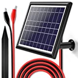 POWOXI Solar Panel 6V 6W Car Battery Deer Feeder Solar Battery Charger Maintainer + Controller + Adjustable Mount Bracket Waterproof Solar Trickle Charger with Alligator Clip