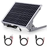 SUNER POWER 12V Waterproof Solar Battery Trickle Charger & Maintainer - 20 Watts Solar Panel Built-in Intelligent MPPT Solar Charge Controller + Adjustable Mount Bracket + SAE Connection Cable Kits