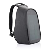 XD Design Bobby Tech Compact Anti Theft Waterproof Travel Laptop Backpack with USB Charging Port, Wireless Chargers, and Solar Panel, Black