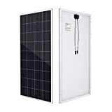 HQST 190W 12V Monocrystalline Solar Panel w Solar Connectors High Efficiency Module PV Power for Battery Charging Boat, Caravan, RV and Any Other Off Grid Applications