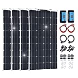 Solar Panels for Homes 18V PET 1200W 4X 300W Solar Panels Flexible Solar Panel with 40A Controller Suitable for Rv, Ship, Camping, Caravan{4*300w with Accessories}