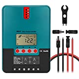 WEIZE MPPT Solar Charge Controller Kit, 100V 20 Amp 12/24-Volt Solar Regulator Kit with Extension Cable and Assembly Tool for Gel, Sealed, Flooded, Lithium and LiFePO4 Battery