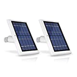 Wasserstein 2W 6V Solar Panel with 13.1ft/4m Cable Compatible with Arlo Ultra/Ultra 2, Arlo Pro 3/Pro 4, & Arlo Floodlight ONLY (2-Pack, White) - Camera Not Included