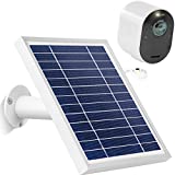 Uogw Solar Panel Charge for Arlo Pro 3 /Arlo Ultra/Ultra 2/Arlo Pro 4, with 11.5ft Waterproof Magnetic Power Cable, Adjustable Mount(Silver)(NOT for Arlo Essential Spotlight)