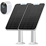 [Updated Version] 4W Solar Panel Charging Compatible with Arlo Pro 3/Pro 4/Ultra/Ultra 2/Go 2 only , with 13.1ft Waterproof Charging Cable, IP65 Weatherproof ,Includes Secure Wall Mount(2-Pack)
