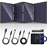 Portable Solar Panel 100W - POWOXI Foldable Solar Panel Charger Kit for Jackery Power Station, Goal Zero Yeti Power Station, uaoki Portable Generator USB Devices with USB and DC Port
