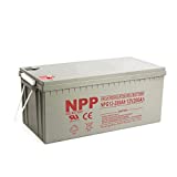 NPP NPG12-200Ah 12V 200Ah Rechargeable Gel Deep Cycle Battery with Button Style Terminals SLA Storage Battery for Off Grid Solar System, Wind, RV, Marine, Boat, Golf Cart, Maintenance Free
