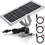 SUNER POWER 12V Waterproof Solar Battery Trickle Charger & Maintainer - 10 Watts Solar Panel Built-in Intelligent MPPT Solar Charge Controller + Adjustable Mount Bracket + SAE Connection Cable Kits
